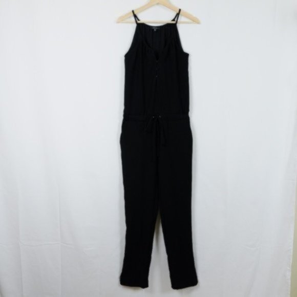 DREW Pants Jumpsuits Drew Solid Black Drawstring Tank